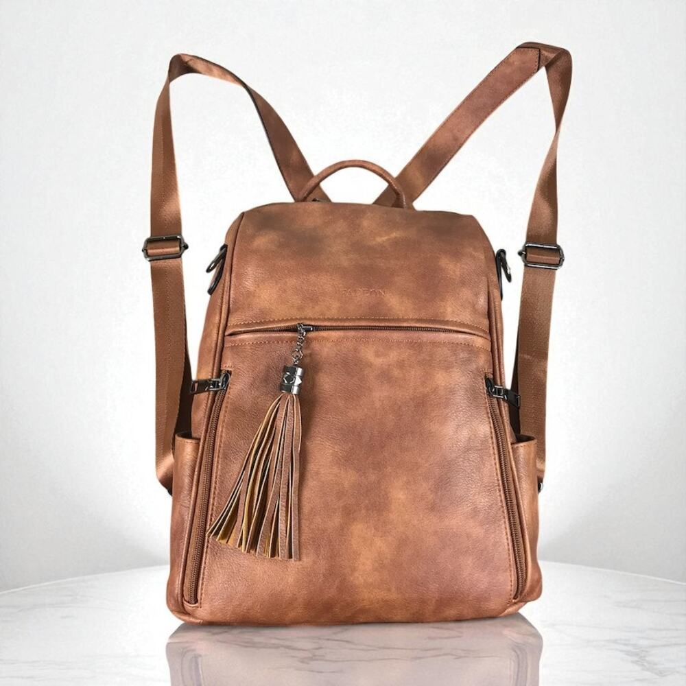 Fadeon Leather Convertible Backpack Shoulder Bag … - image 1